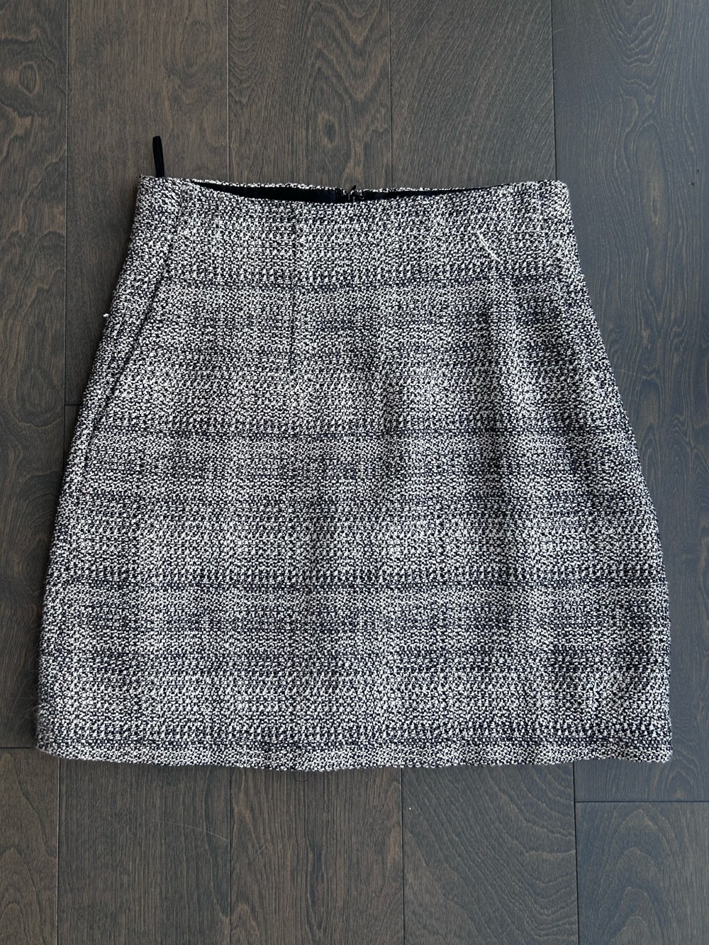 Babaton Kinsley Black and White Tweed Mini Skirt